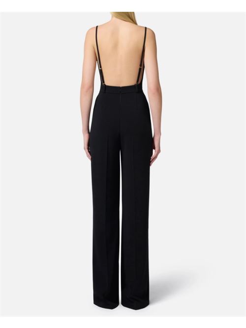 JUMPSUIT WITH FLORAL EMBROIDERIES ELISABETTA FRANCHI | TU04952E2110 NERO